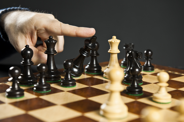 Companheiro Da Xadrez Com Cavaleiro, Checkmate! Imagem de Stock