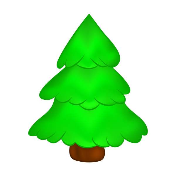 Clip-art de desenhos animados de natal. ilustração vetorial de árvore de  natal