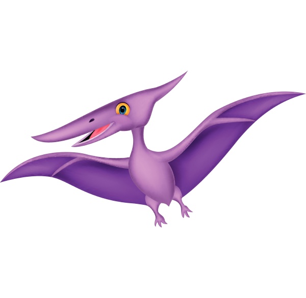 Desenho Animado Dinossauro Pterodáctilo Engraçado Voando PNG , Pré