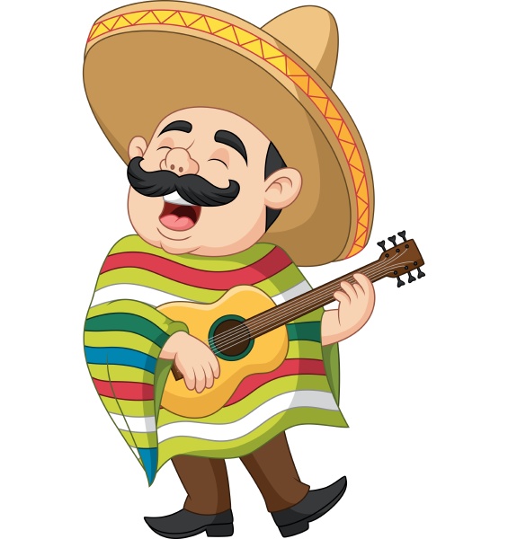 Desenho animado de homem mexicano tocando violão e - Stockphoto #28086998 |  Banco de Imagens Panthermedia
