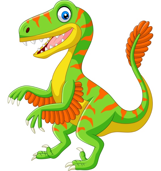 Desenho animado de dinossauro verde bonito no fundo - Stockphoto #27977684