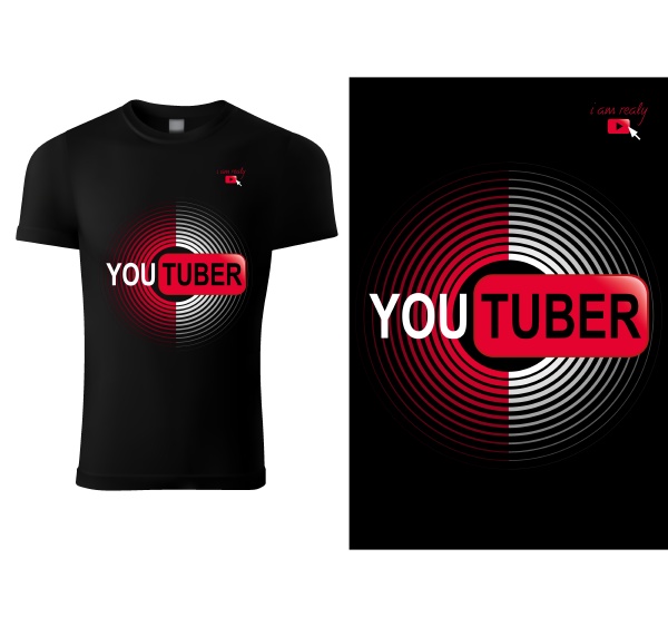 camiseta preta design youtuber