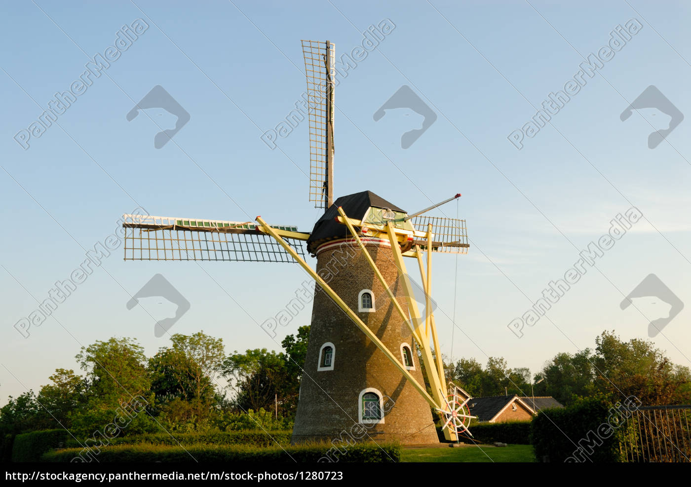 Moinho De Vento Holandês Tradicional Dentro Foto de Stock - Imagem
