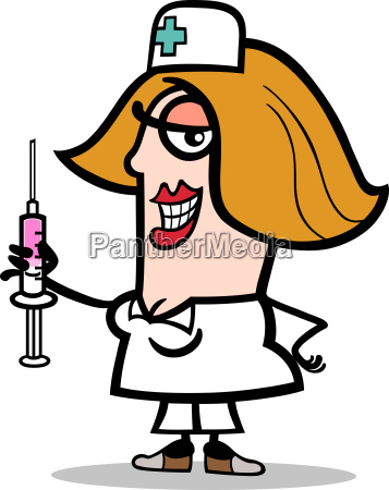 enfermeira com ilustração de desenho animado de - Stockphoto #9026064