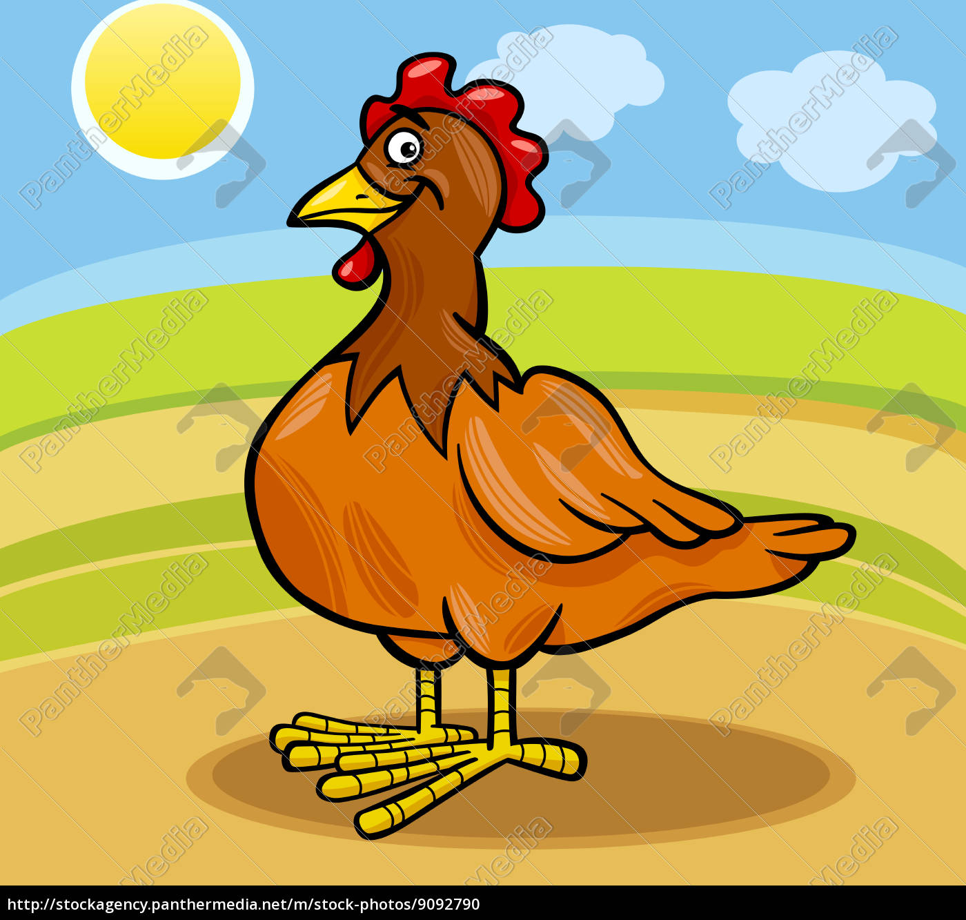Desenhos animados de frango Fotos de Stock, Desenhos animados de frango  Imagens sem royalties