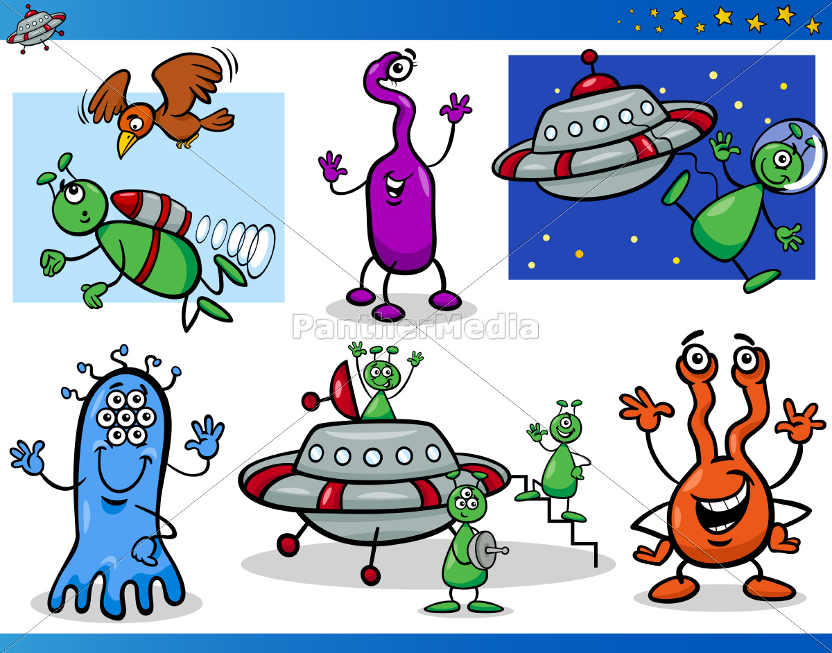 Aliens dos desenhos animados