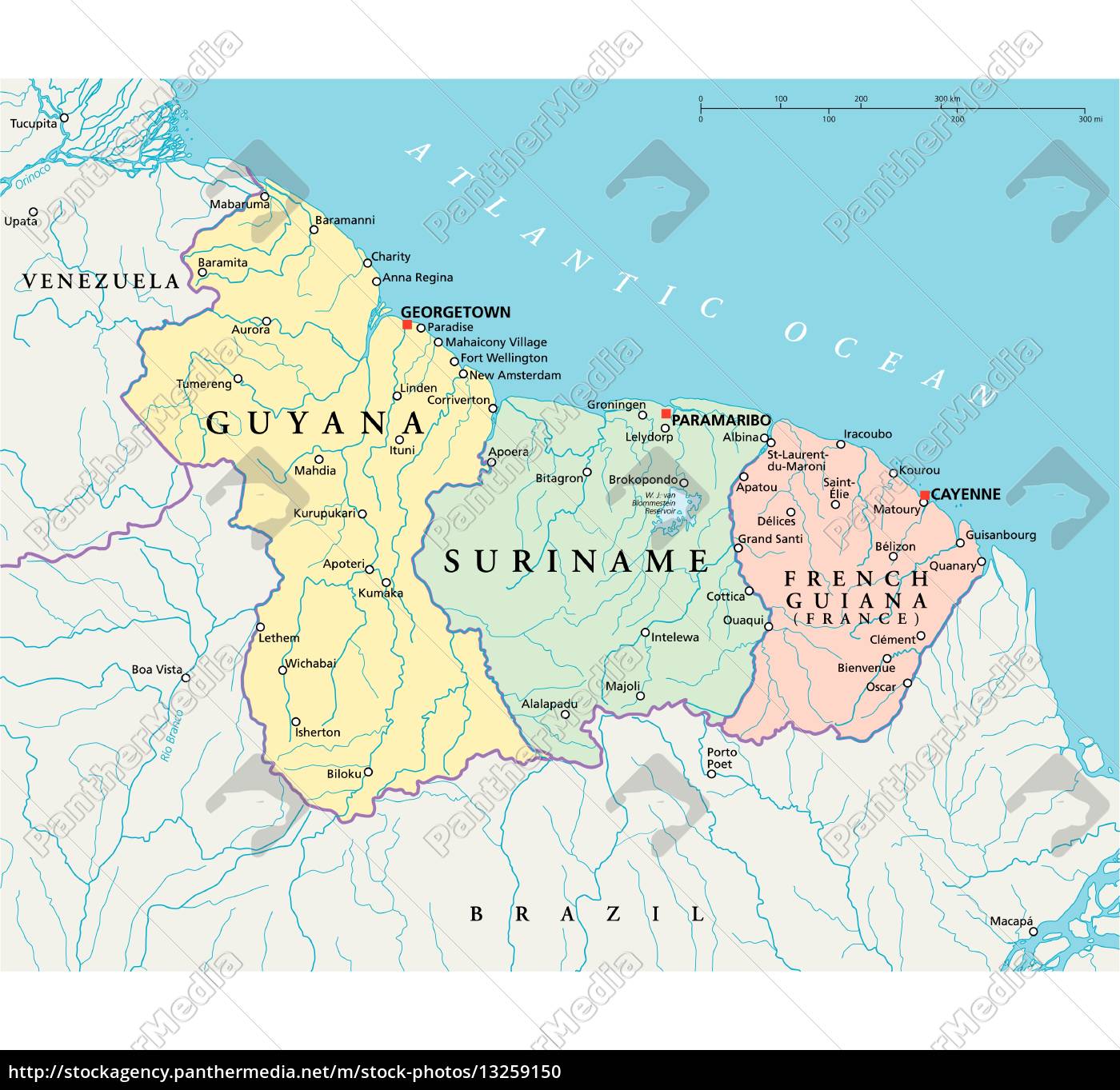 guyana-suriname-ea-guiana-francesa-mapa-pol-tico-stockphoto