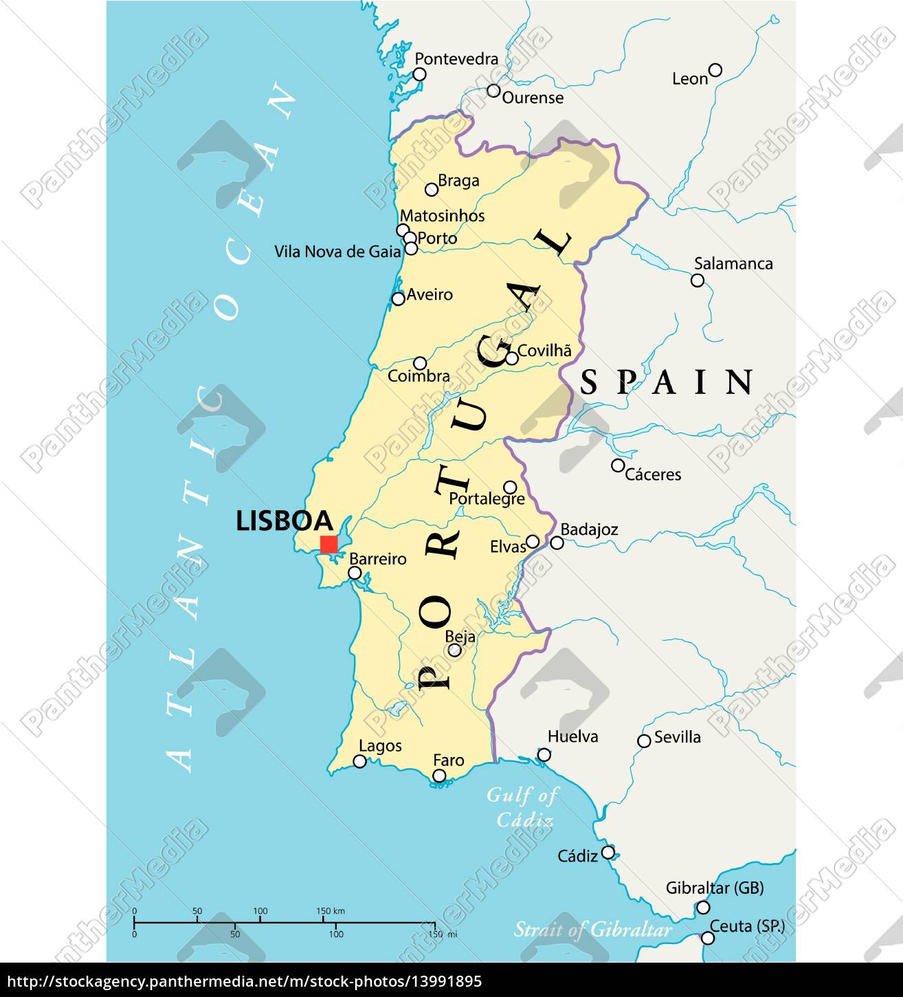 Mapa de portugal Fotos de Stock, Mapa de portugal Imagens sem royalties