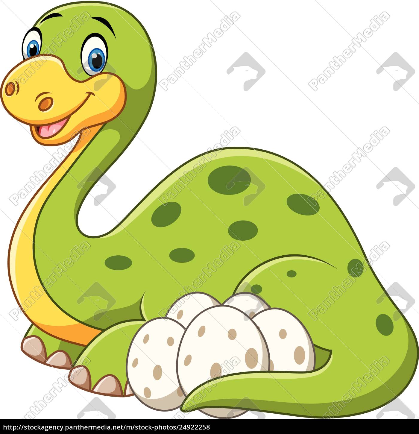 Desenho animado de dinossauro verde em fundo branco
