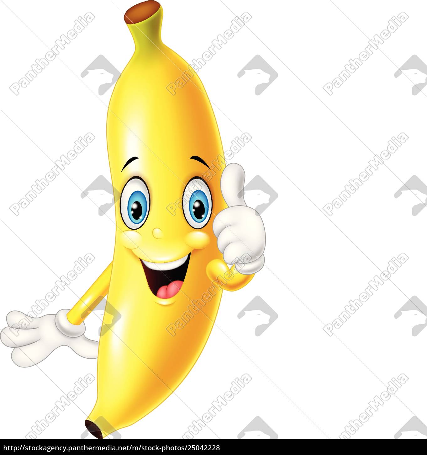 Banana Desenho Animado Feliz Com Polegar Para Cima Ilustração Vetorial  imagem vetorial de PantherMediaSeller© 351830682