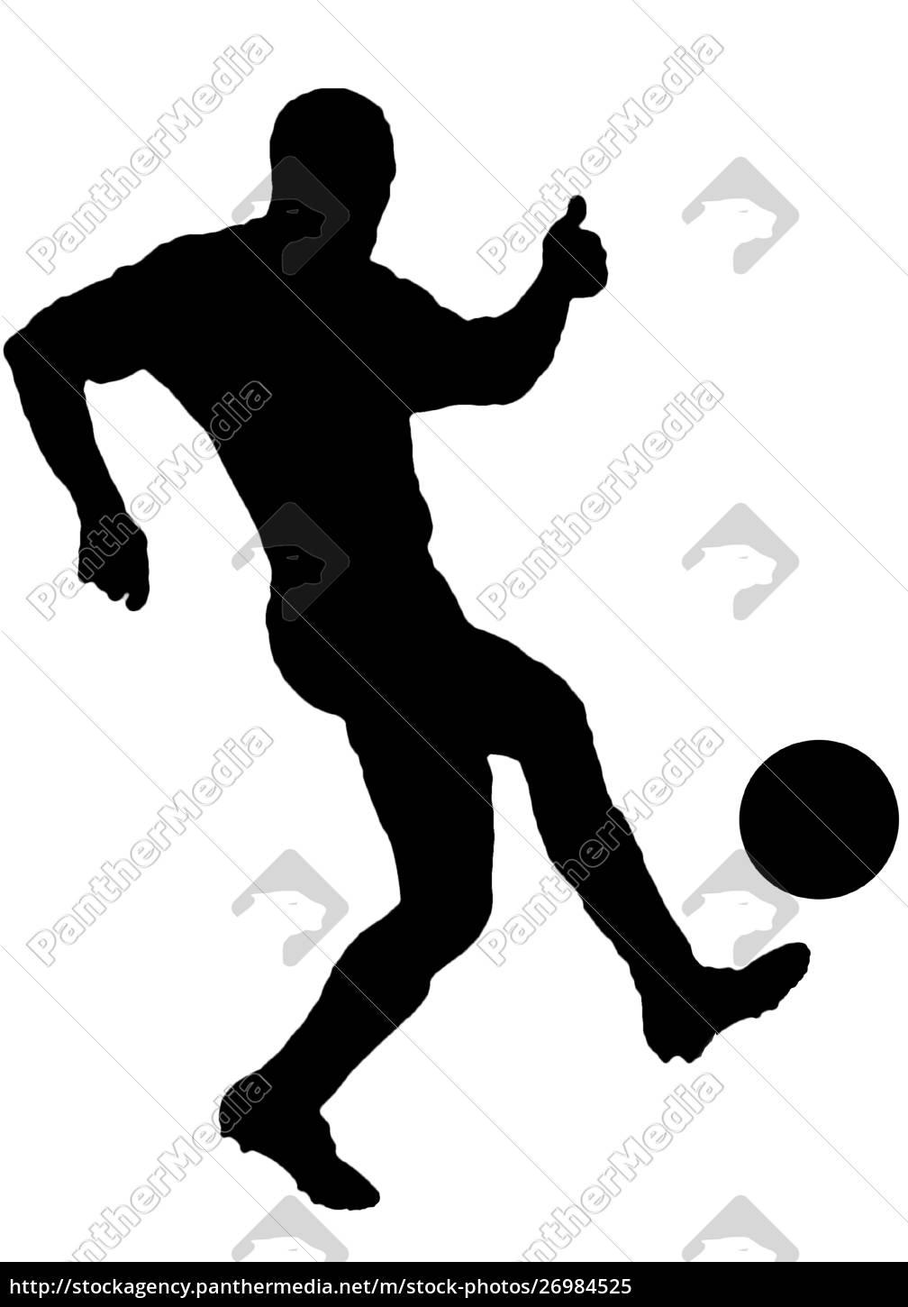 Jogador de futebol como silhueta isolada enquanto - Fotos de ...