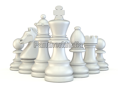 Chess 3d rendering imagem isolada