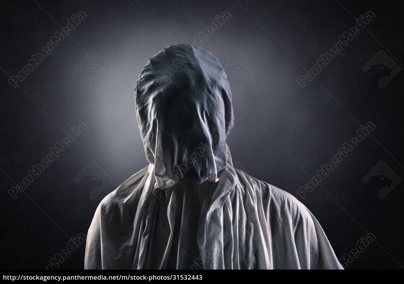 Cara Fantasma Assustador Tema Halloween — Fotografias de Stock